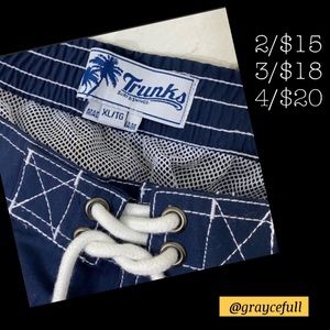 Men’s TRUNKS Swim Shorts Navy XL NWT